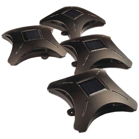 Maxsa Ninja Star Solar Deck Lights, Black 47335